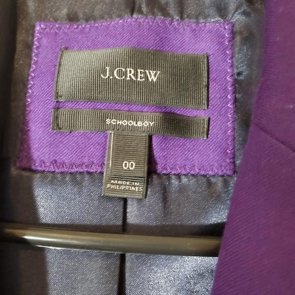 J. Crew Purple Schoolboy Blazer/Jacket in Size00 - Picture 3 of 9